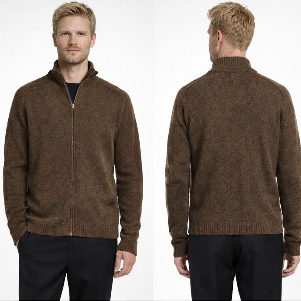 Sisley Italian Wool Blend Full Zip Sweater Jacket Size XL  Y2K/90's  GUC  F343